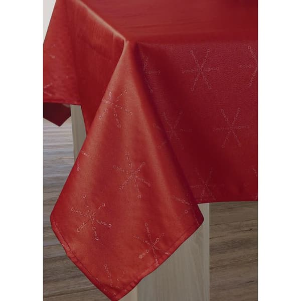 LE LINGE DE JULES Duka Lurex Bordeaux Silver 150x240 cm - Lättskött
