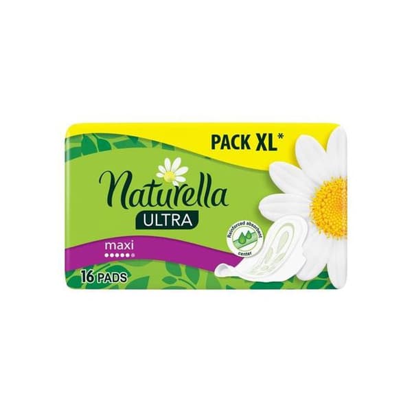 Naturella Kamomill ultra maxi bindor, paket om 16.