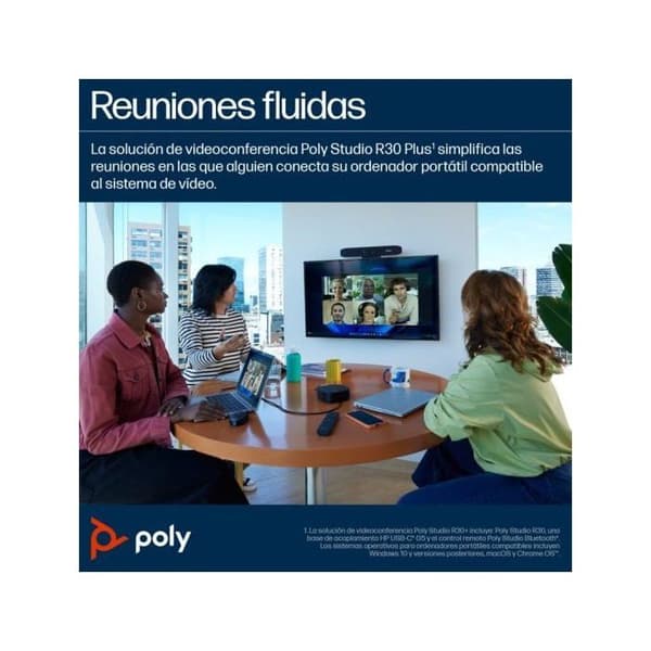 Personlig videobar - Poly - R30 - Zoom-certifierad - Microsoft Teams-certifierad - Sand