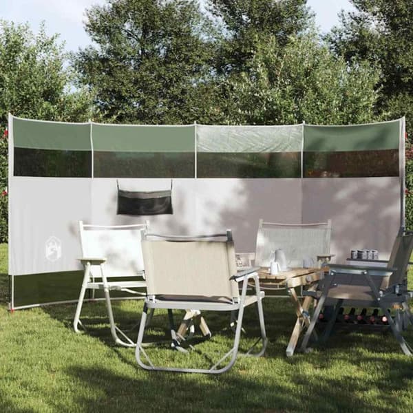 Grön campingvindskydd 366x152x152 cm vattentålig