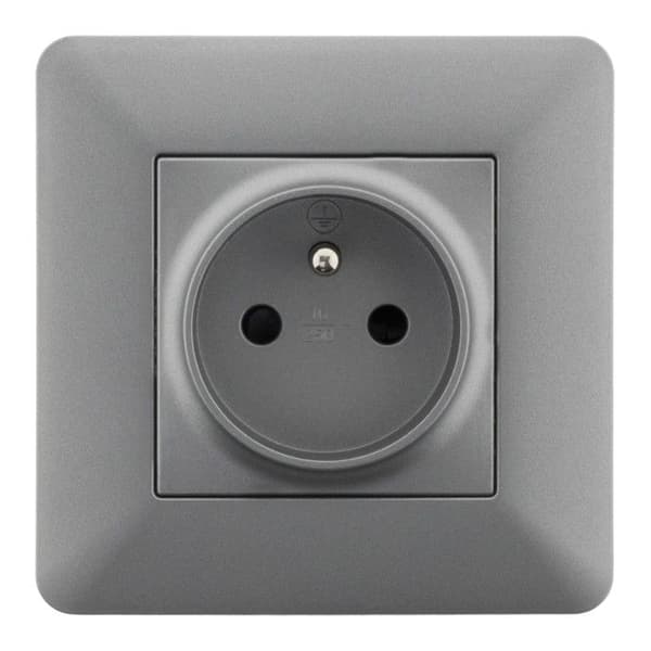 Prise Artezo 2P+T 16A 250V - titan - Zenitech