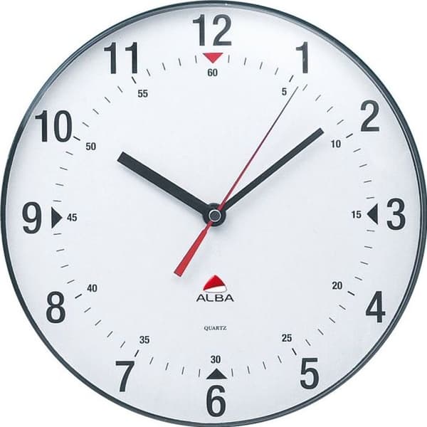 Väggklocka - ALBA - Ø 25 cm - Tyst - Inomhus - Klassisk design