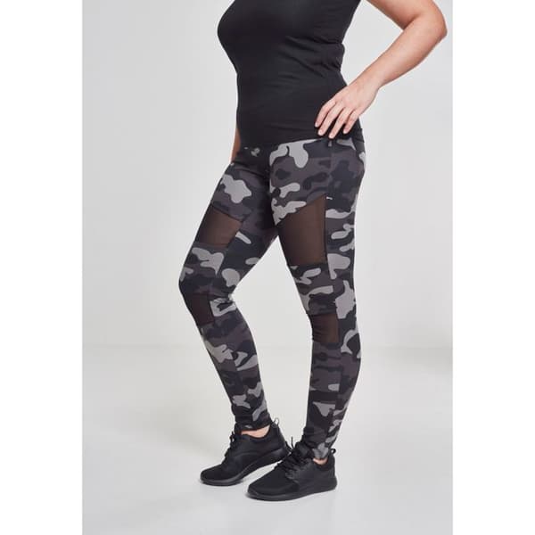Urban Classics Camo Tech leggings i mesh för kvinnor