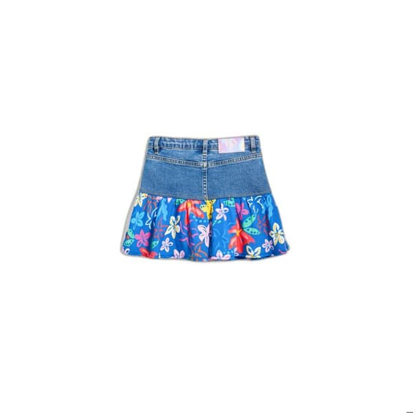 Desigual Mini-kjol May flicka blå – trendig kort elastisk kjol