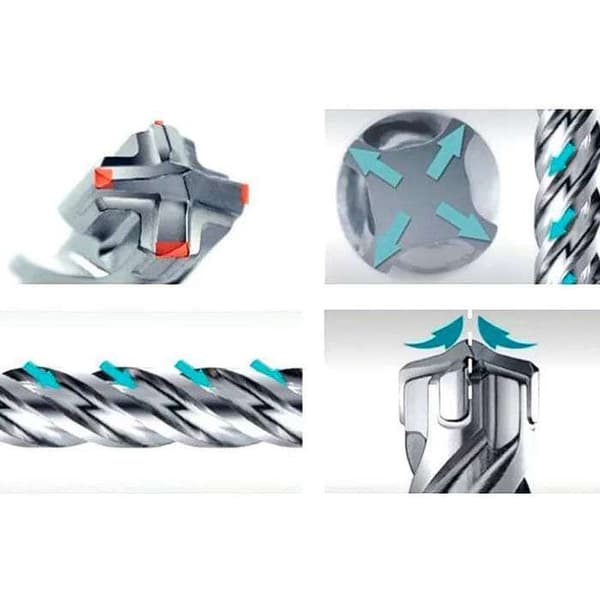 Foret - MAKITA - E-14554 - 12 mm - 265 mm - SDS-PLUS - TCT NEMESIS