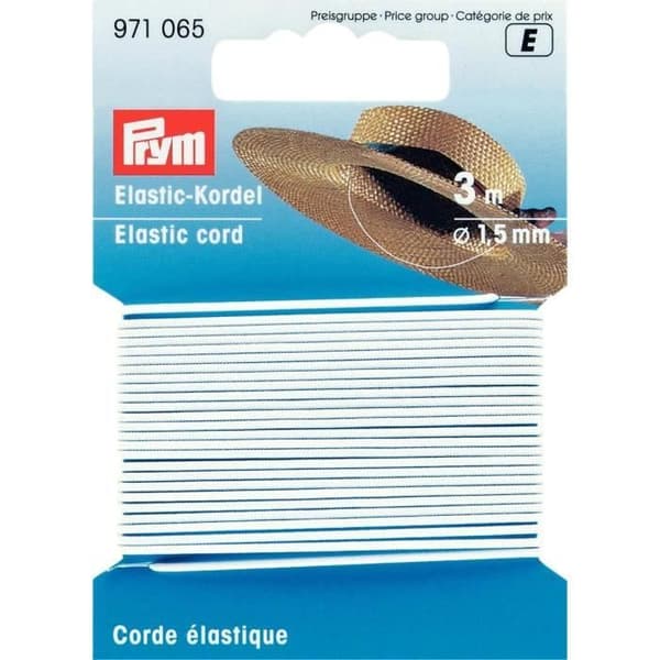 PRYM Elastiskt rep 1,5 mm Vit