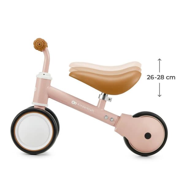 Draisienne 3-i-1 - KINDERKRAFT - CUTIE - Mini trehjuling - 1 år+ - Rosa
