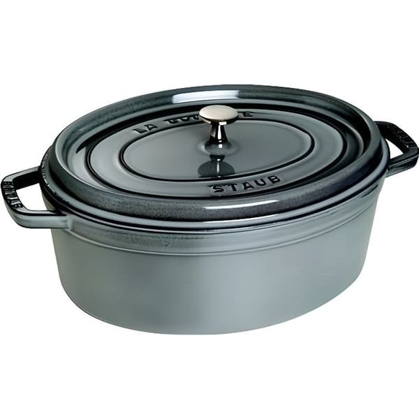 STAUB Oval grytform Ø 33 grafitgrå