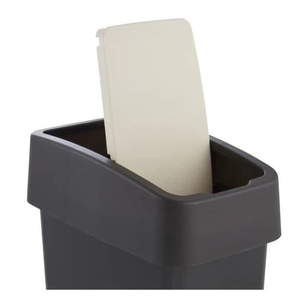 KEEEPER Premium Bin med gångjärnslock, Soft Touch, 10 L, Magne, Grafitgrå