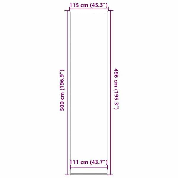 vidaXL Dörmatta antracit 115x500 cm 4105556