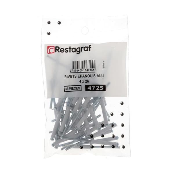 vit utsvängd nit ø 4 x 26 mm registreringsskylt