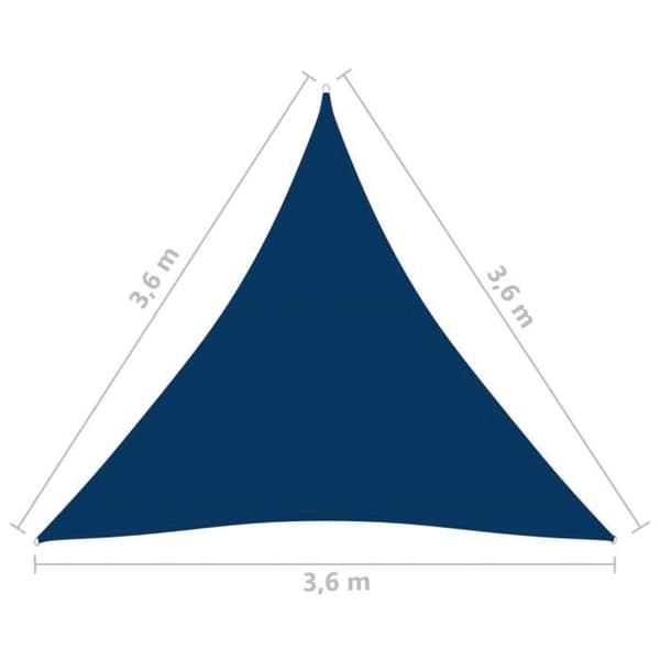 vidaXL Parasol Sail Triangular Oxford Tyg 3,6x3,6x3,6 m Blå