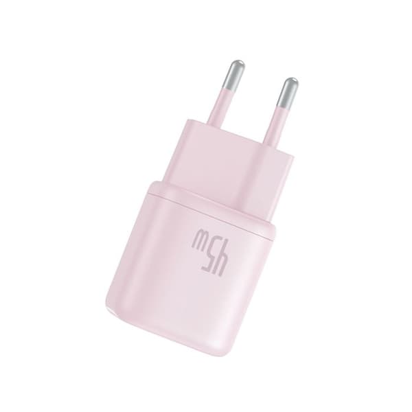 Nätadapter - BASEUS - PicoGo - 45 W - USB-C - GaN - Spädbarn rosa