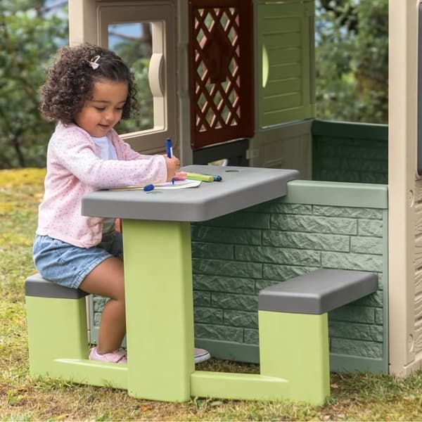 Smoby Life - Anpassningsbart Picknickbord för Smoby-hus - 2 bänkar