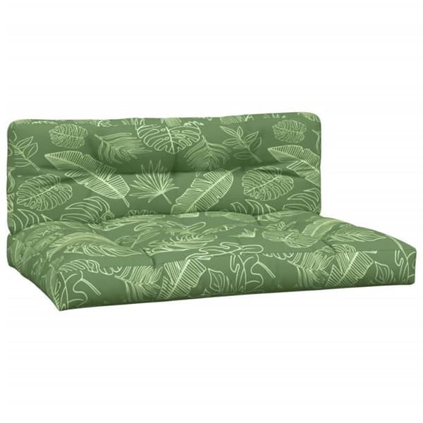 vidaXL Pallkuddar 2 st Bladmönster Tyg 360752