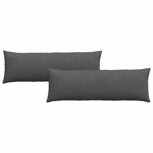 Soffkuddar - VIDAXL - 120 x 40 cm - Set om 2 - Kordfluwel - Mörkgrå