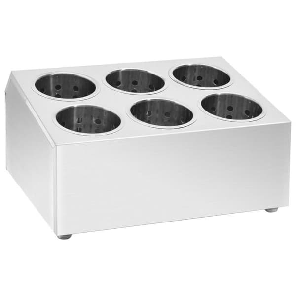 vidaXL Bestickhållare 6 Grids Square Rostfritt Stål