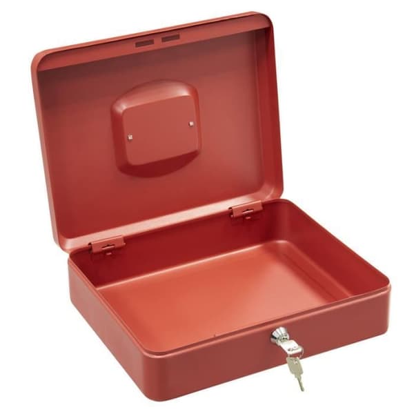 Myntlåda - ARREGUI - C9244 - Stål - Röd - Bärbart kassaskåp 30 cm