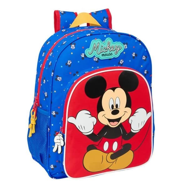 Skolryggsäck barn - safta - M640 - 32x12x38 cm - Blå - Hållbar polyester - Sidofickor för vattenflaskor
