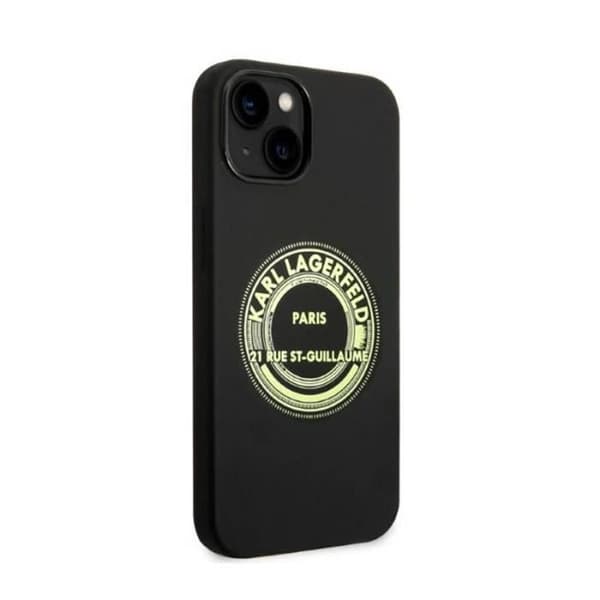 Karl Lagerfeld Silikonfodral för iPhone 14 Plus — Svart