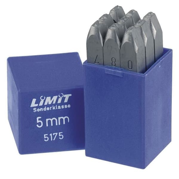 Sifferstämplar - Limit CSS2 - 9 stämplar - Härdat stål - Precision gravyr - Blanda