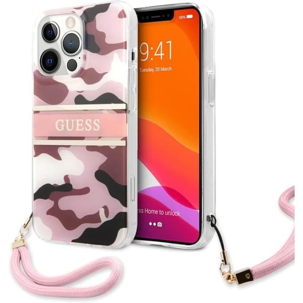 Hårdskal - Guess - iPhone 13 Pro Max - Rosa Camo - Stötskydd - Elegant