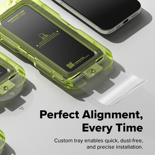 2-pack Ringke Easy Slide härdat glas skärmskydd för iPhone 17 Pro - Klar