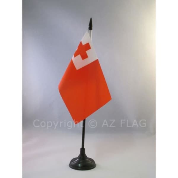 Bordflagga - AZ FLAG - Tonga - 15 x 10 cm - Högkvalitativ polyester - Rektangulär