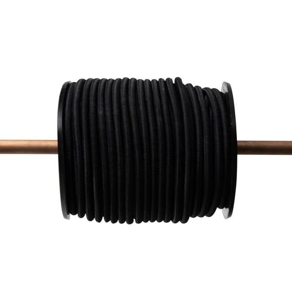 Svart elastisk spännband WERKA PRO rulle 8mm x 50m