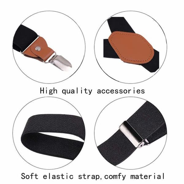 Breteller GUCHOL herr brun 70% polyester 30% elastan, 4 justerbara clips 47 tum
