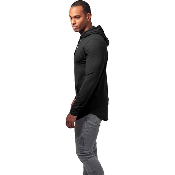 Sweatshirt - URBAN CLASSICS - Basic - Svart - Långa ärmar - Huva