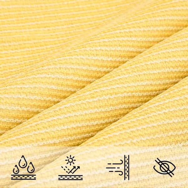 vidaXL Parasol i PEHD rektangulär 2x4 m Beige 42283