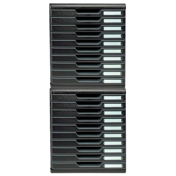 EXACOMPTA arkiveringsmodul - 10 lådor - A4+ format - ECOBlack svart