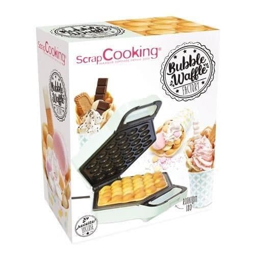 Gaufrier - SCRAPCOOKING - Bubbel - Vaffelfabrik - 700W - Ljusgrön