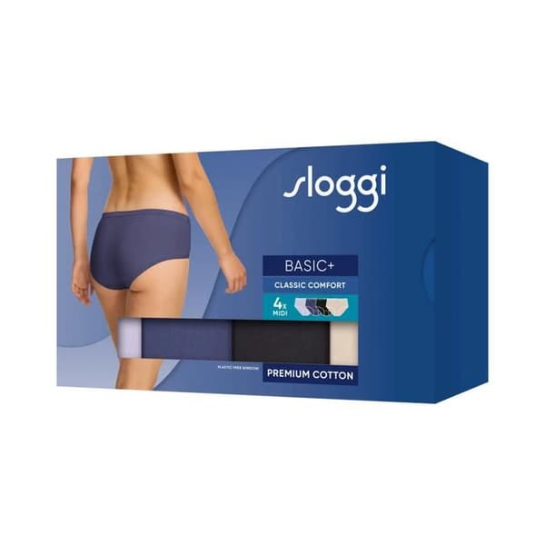 Culotte kvinna Sloggi Basic+ Midi (x4)