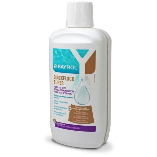 Flokningsmedel - Bayrol - Quickflock Super - 1 L - Effektiv - Klarar upp poolvattnet