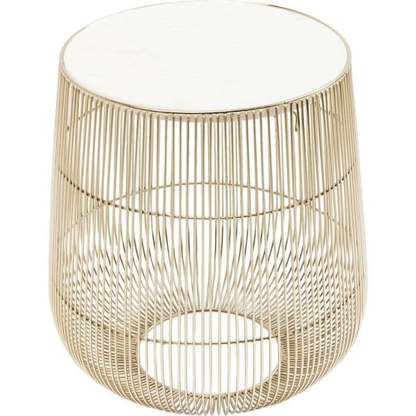 Bordstablett Beam guld marmor vit 32cm Kare Design