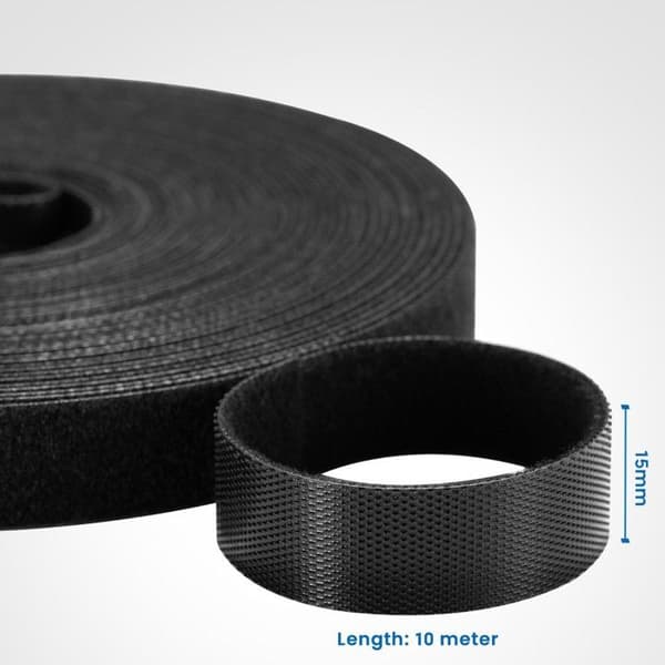 Kabelorganisation Ewent EW1563 Hook & Loop 15mm 10 meter Svart