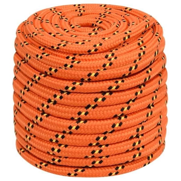 152684 vidaXL Båtrep Orange 18 mm 100 m Polypropen