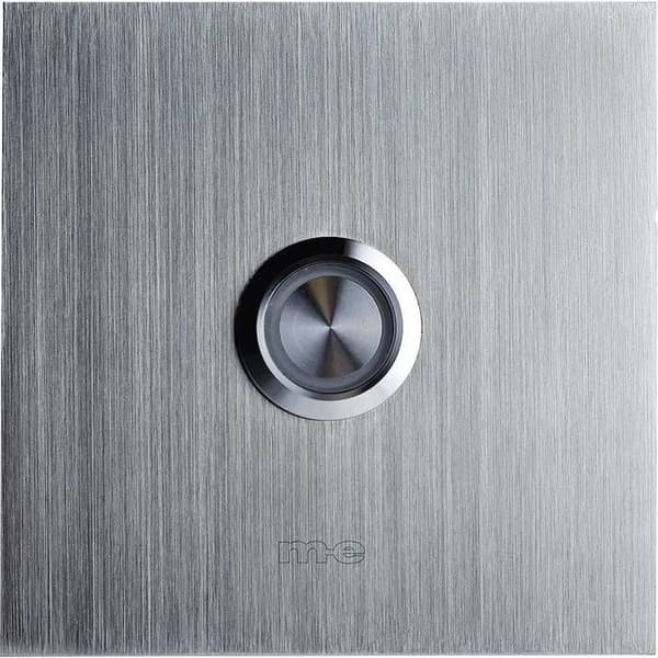 m-e modern-electronics 41012 enkel dörrklocka platta silver 8-24 V AC/DC/1 A