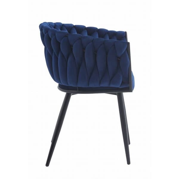KOMMODEE Fåtölj ORINO - marinblå sammet x 1 61x79x55 cm