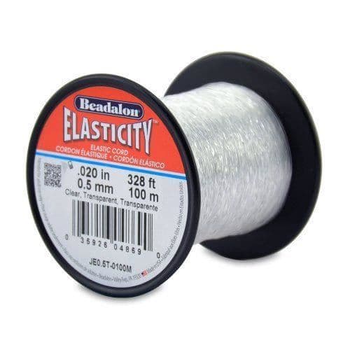 Beadalon 0,5 mm 100 m Elastcity Clear Elastic Thread - JE0.5T-0100M
