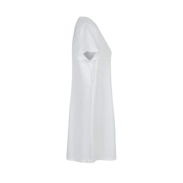 T-shirt klänning dam Neutral - vit