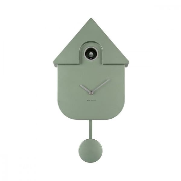 Modern väckarklocka H40cm - Present Time - grön metallisk -