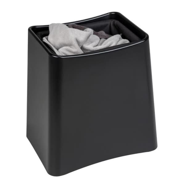 Badrumspall - WENKO - Wing - Svart - 33 L - H 48 cm