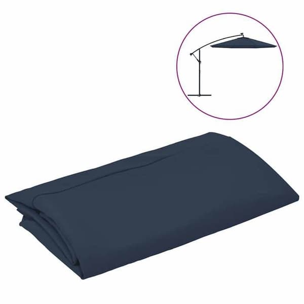 vidaXL Ersättningstyg för Offset Parasoll Blå 350 cm 313812