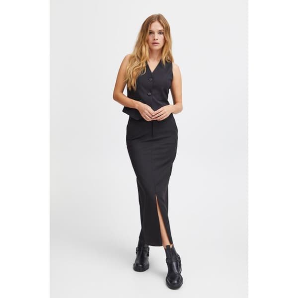 Hög midja lång kjol dam Pulz Jeans Bindy