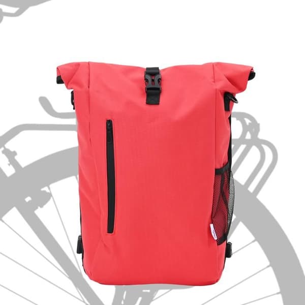 Cykelväskor för pakethållare - 20 L - Röd - Polyester - 31x13x58 cm