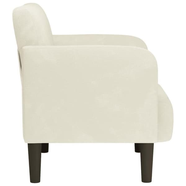 Fauteuil med armstöd crème 54 cm sammet