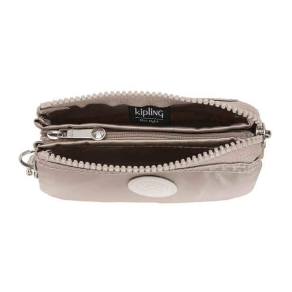 Kipling Beige Myntväska för Dam - Basic Plus Creativity Purse S Metallic Glow 91717
